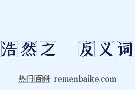 浩然之氣反义词是什么意思的图片